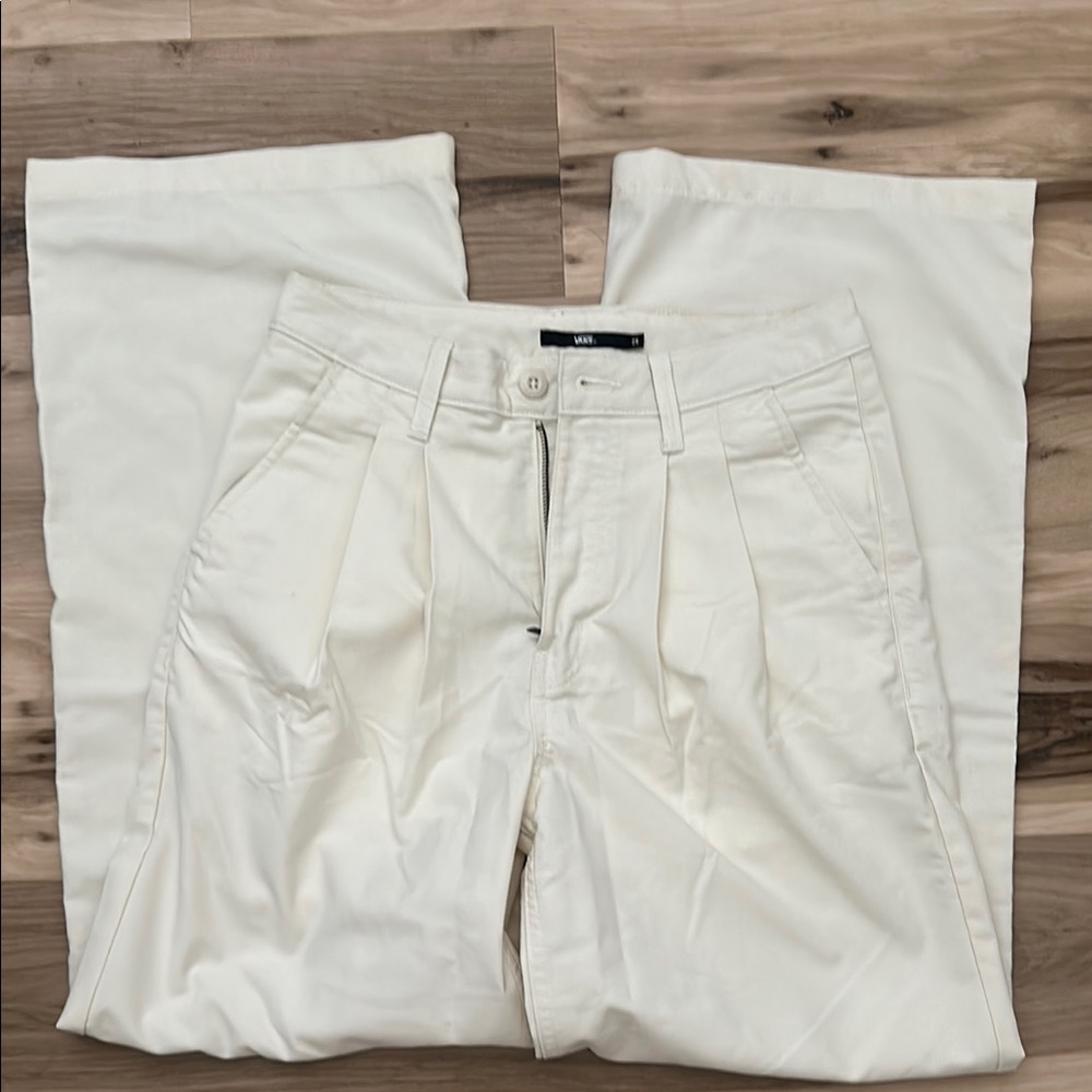 Vince White Flare Wide Leg Jeans